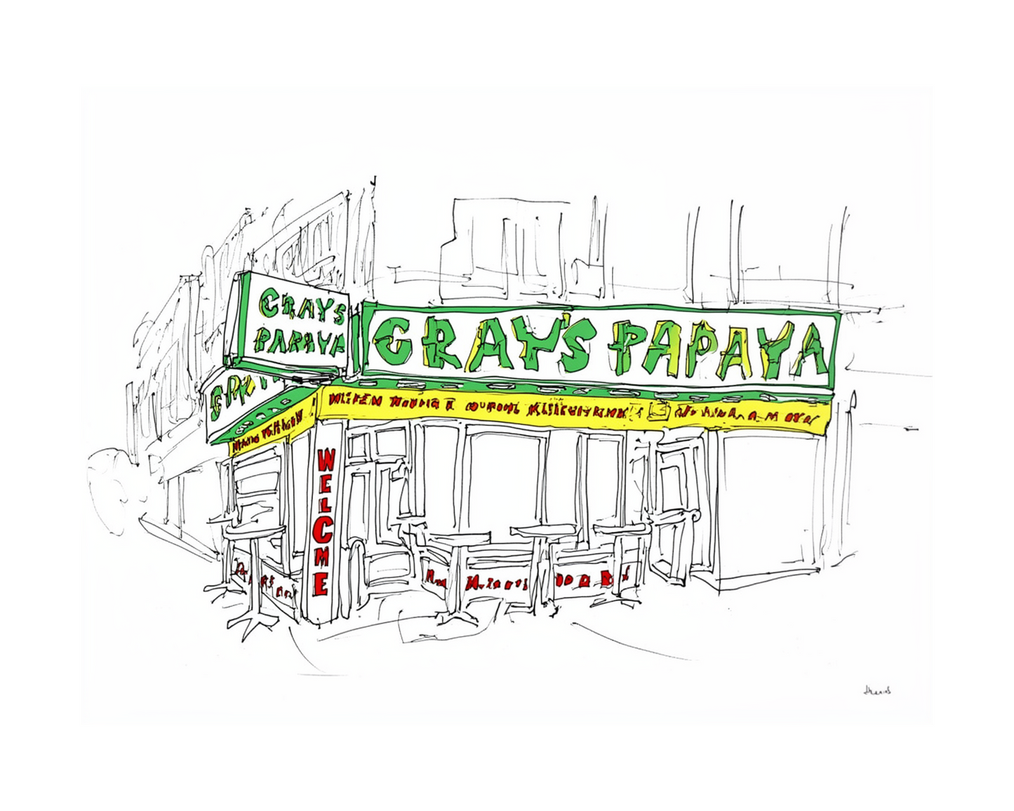 Gray's Papaya - Horizontal