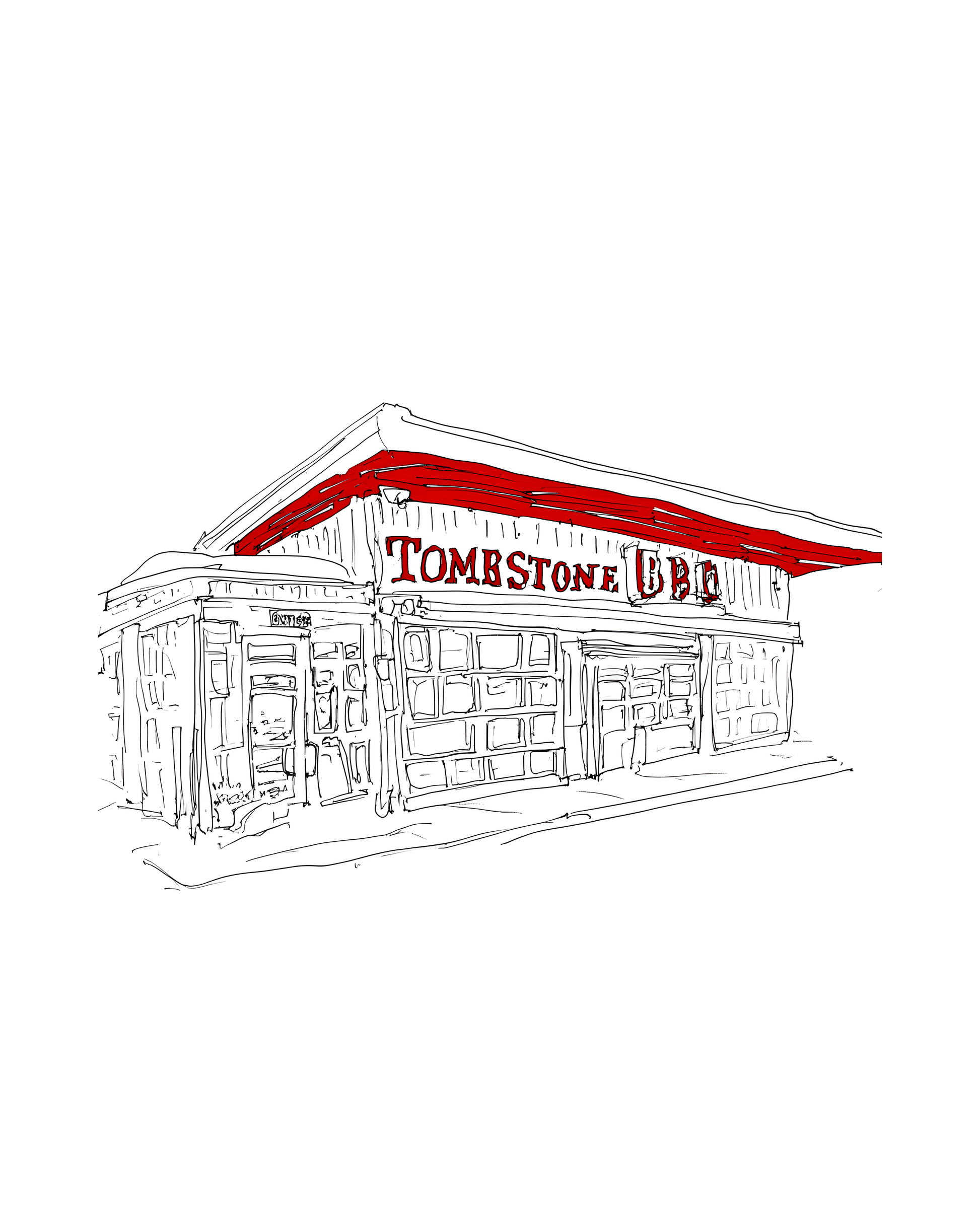 Tombstone BBQ - Vertical